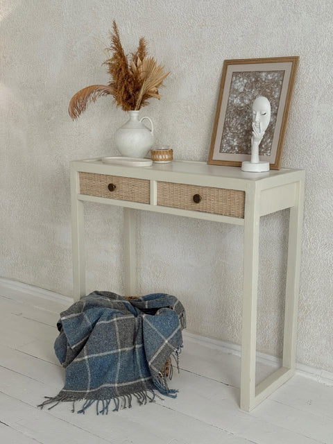 Плед Palermo Soft Blue у синьо-сіру клітинку з китицями з суміші вовни 140×200 см