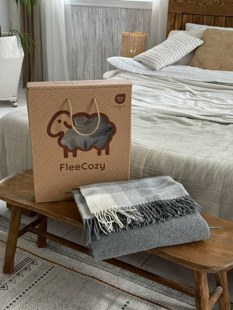 Marsel S/Zik Плед Merino з градієнтом сірих відтінків 140×200 см