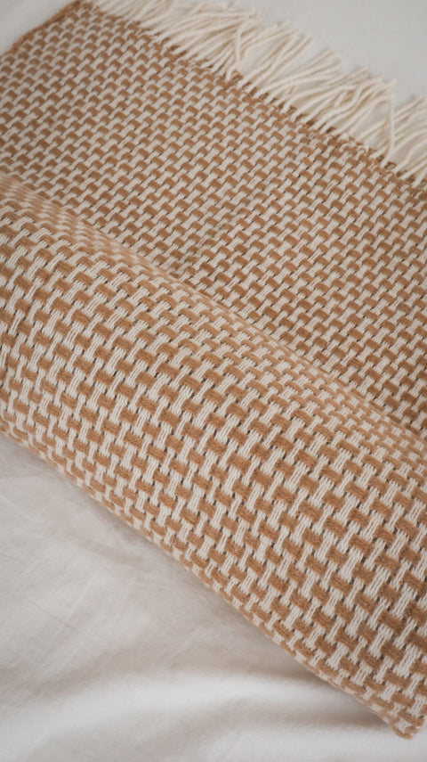 Merino Blend Koc Merino 140x200 w prostokąty - komfort i elegancja