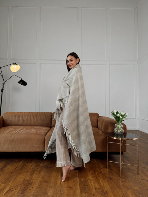 Marsel Alaska Miękka elegancja natury – koc z wełny merynosa