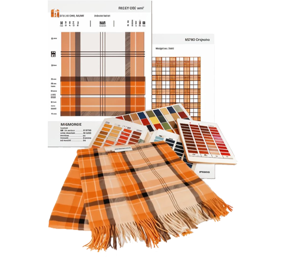 Branded plaid design and color palette